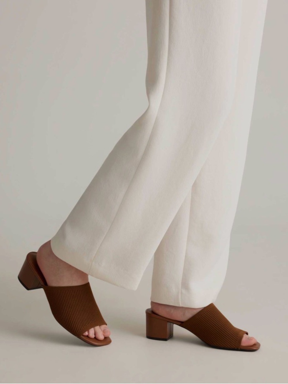 Quince Italian Leather Eco Mules | Brown | Women’s Size 8